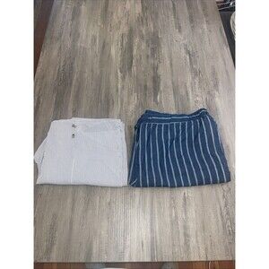 Daily Thread - Two Pairs of Striped Women's Plus Size Pants - Size 1X.